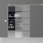 Preview: Glasschiebetür P1 775 x 2175 mm Edelstahlsystem