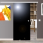 Preview: Glasschiebetür V 900 x 2050 mm Schwarz Selbsteinzug