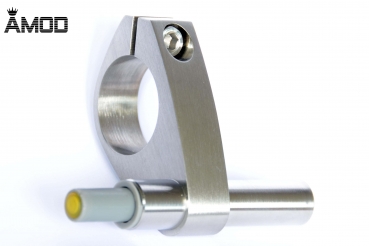 Preview: Glasschiebetür V 775 x 2050 mm Weiss Edelstahlsystem