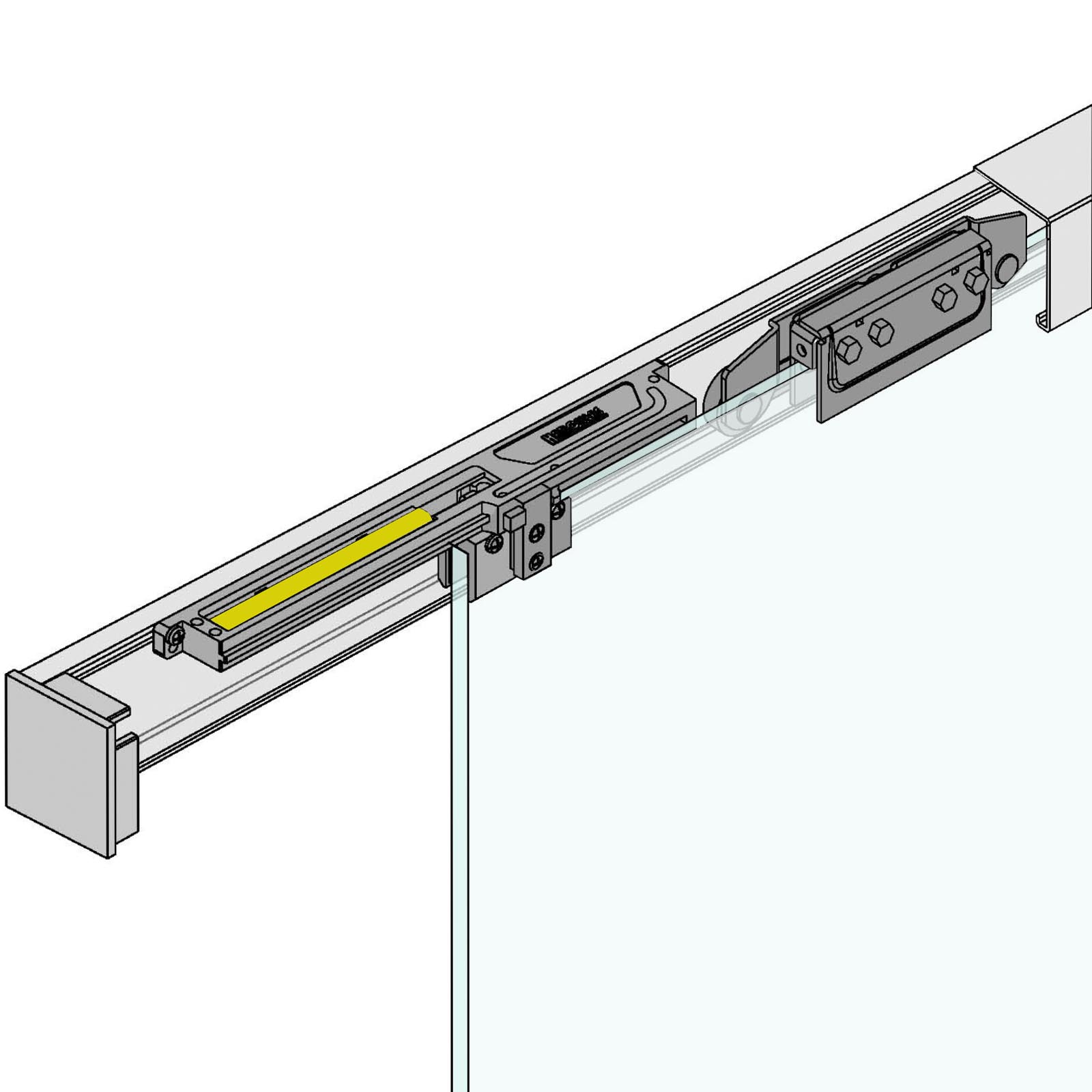 Soft Close Selbsteinzug SlimLine Schiebetür System 180 cm