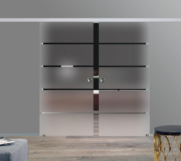 Glasschiebetüren Zweiflügelige P1