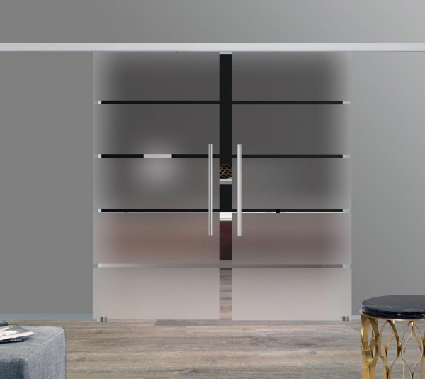 Glasschiebetüren Zweiflügelige P1